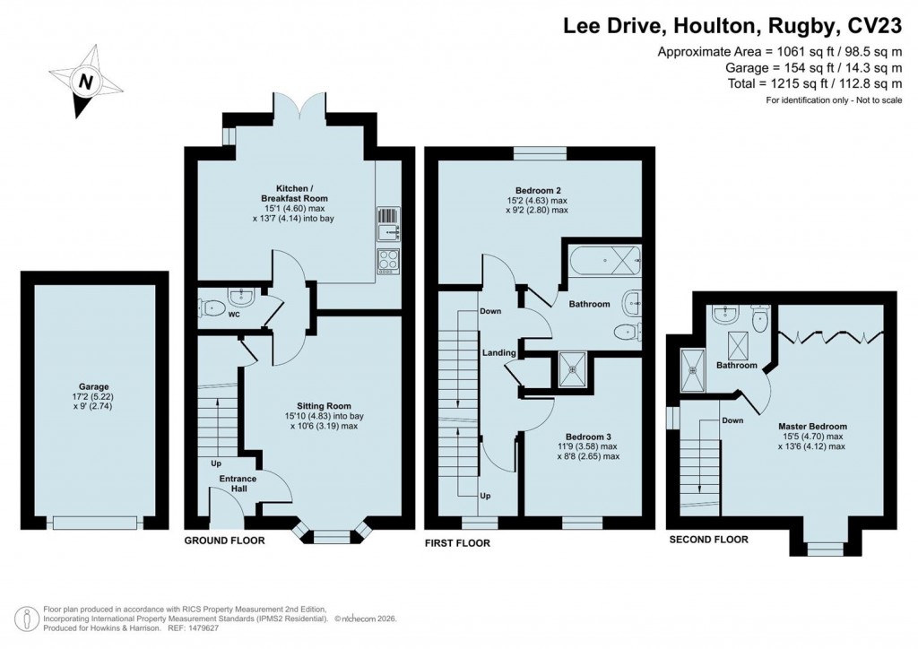 Floorplans For Lee Drive, Houlton, Rugby, CV23