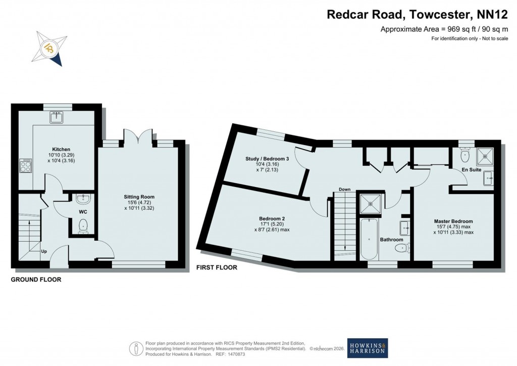 Floorplans For Redcar Road, Towcester, NN12
