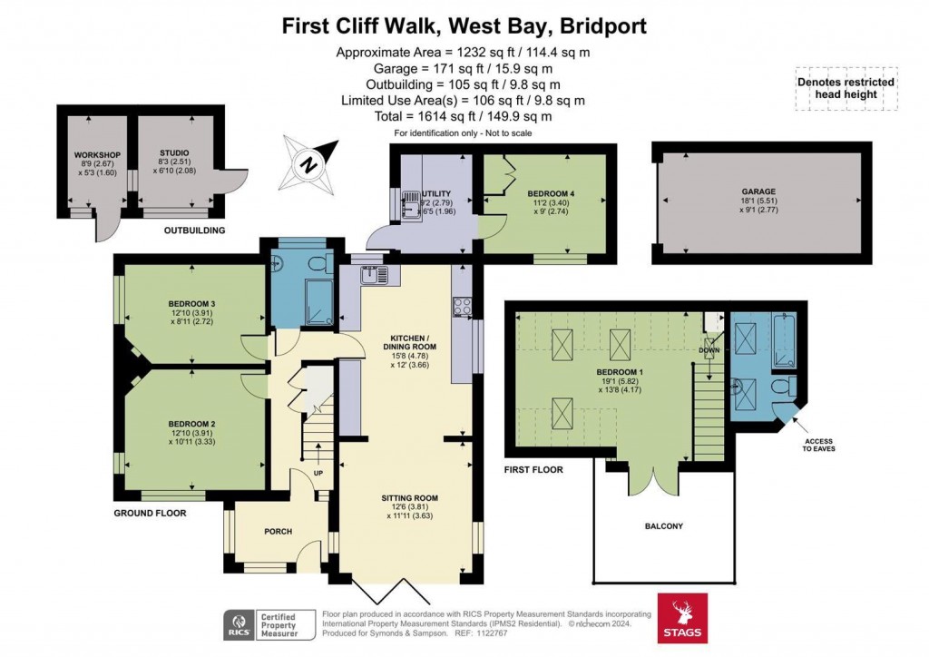 Floorplans For First Cliff Walk, West Bay