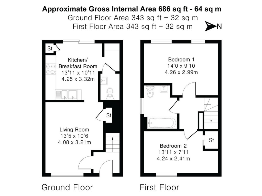 Floorplans For 11, Archer Road, Saffron Walden, Essex
