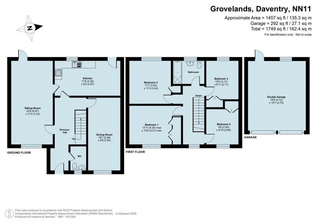 Floorplans For Grovelands, Daventry, NN11