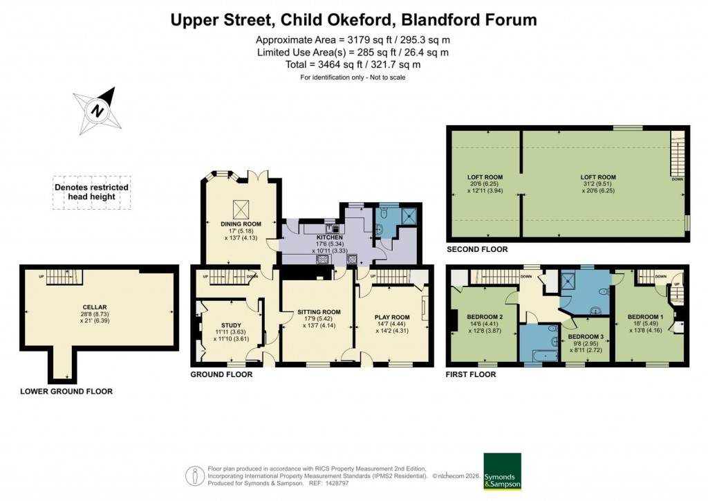 Floorplans For Upper Street, Child Okeford, Blandford Forum