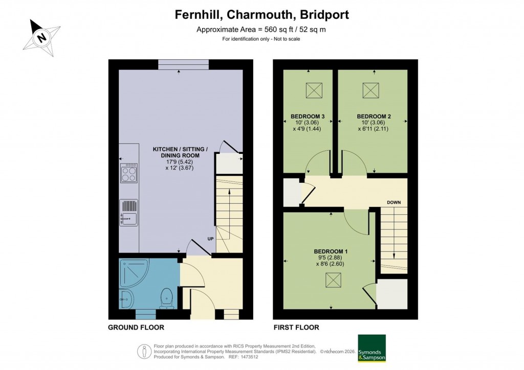 Floorplans For Fernhill, Charmouth, Bridport