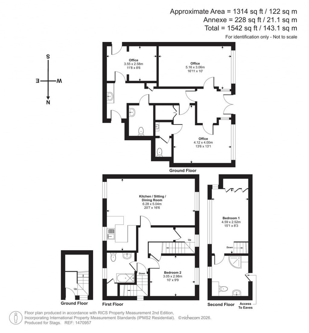 Floorplans For Church Street, Lyme Regis