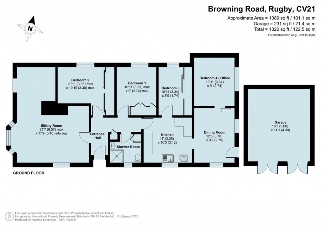 Floorplans For Browning Road, Rugby, CV21