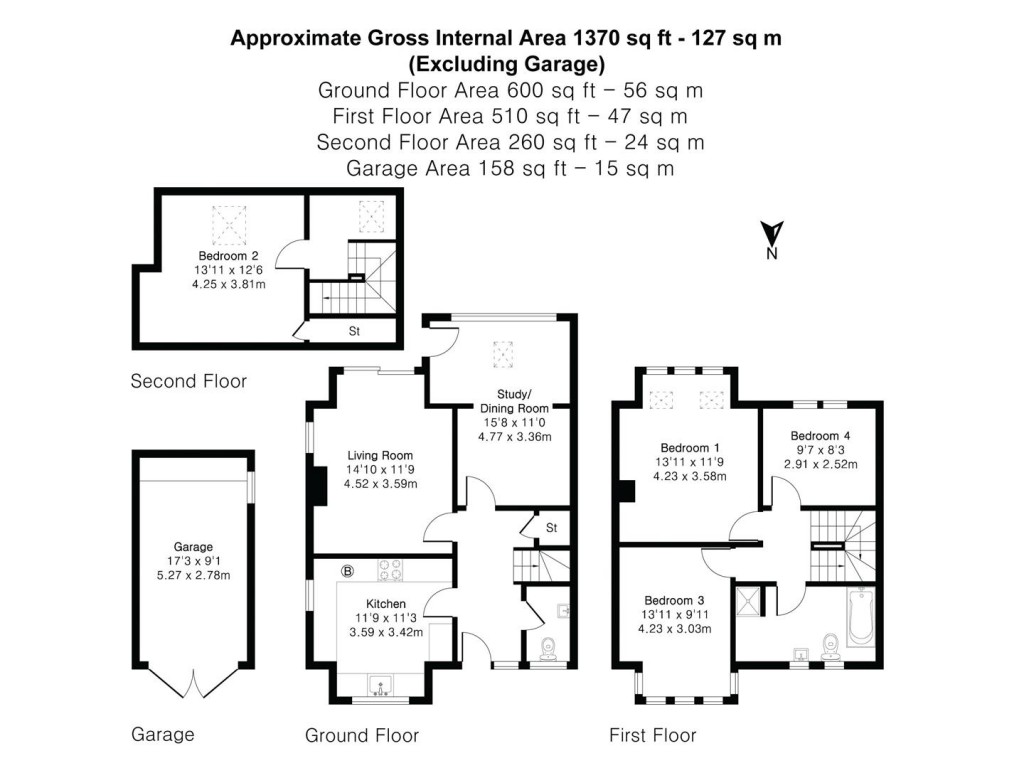 Floorplans For South Street, Great Chesterford, Essex