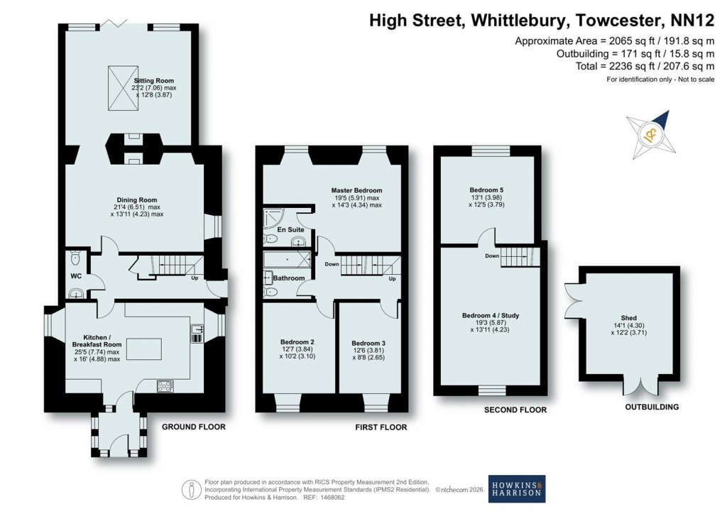 Floorplans For High Street, Whittlebury, NN12
