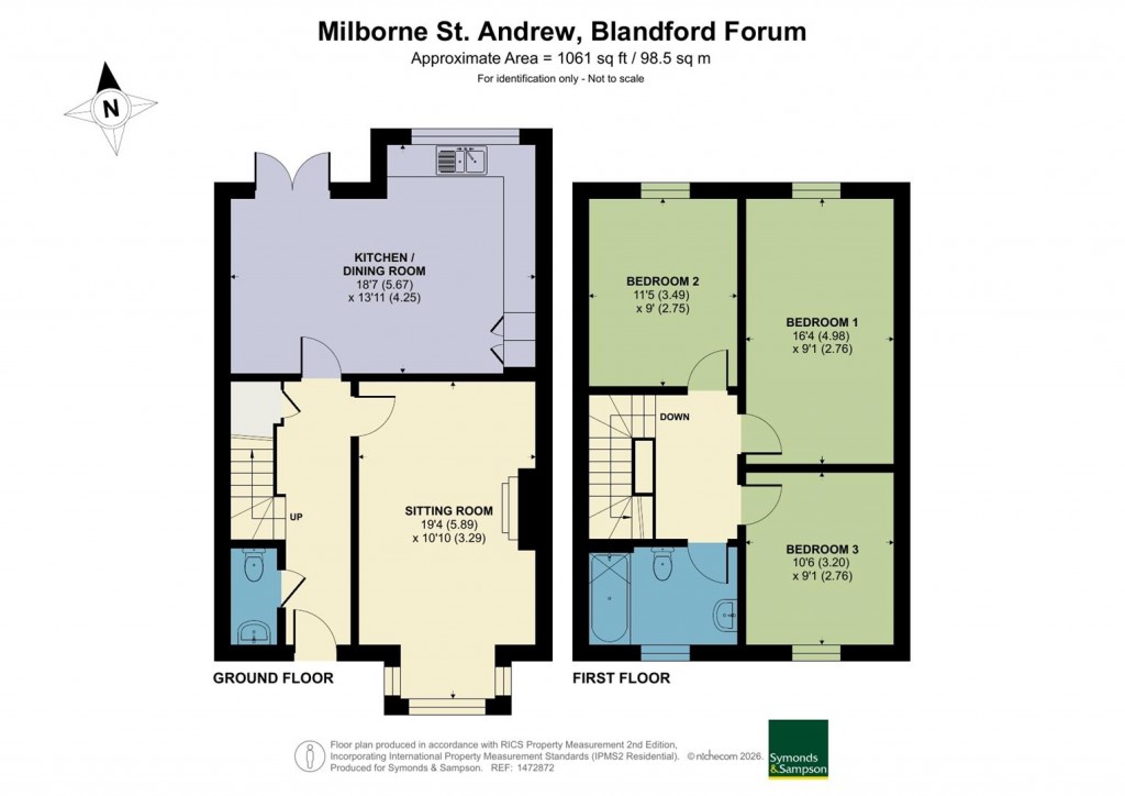 Floorplans For Fox View, Milborne St Andrew