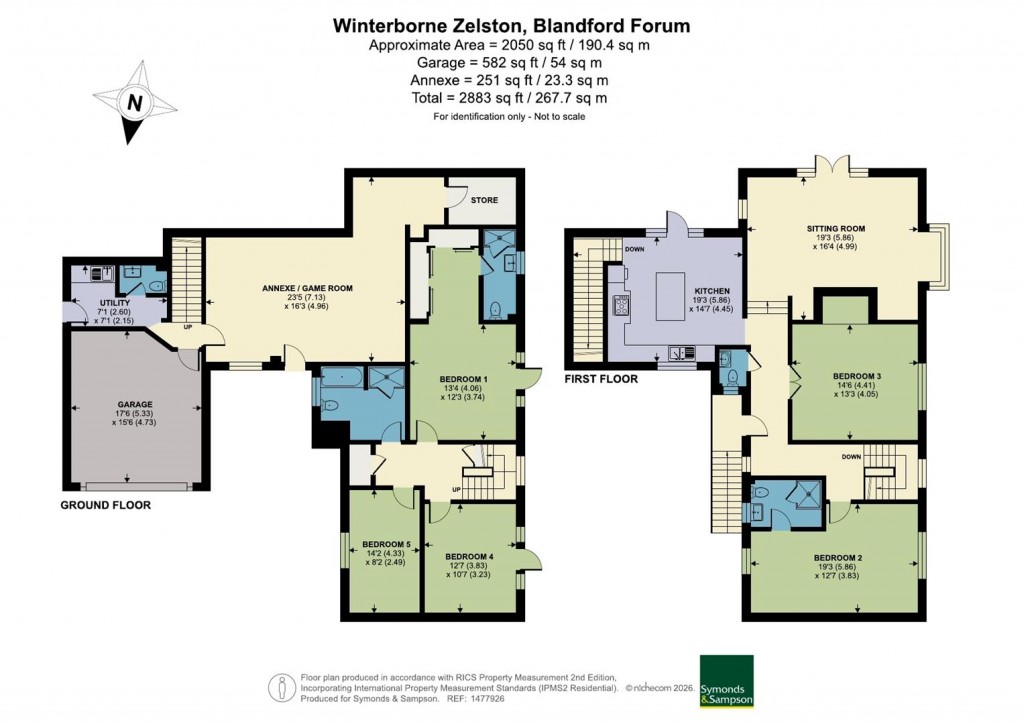 Floorplans For Winterborne Zelston, Blandford Forum