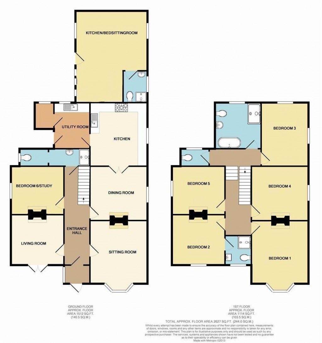 Floorplans For Totland Bay, Isle of Wight