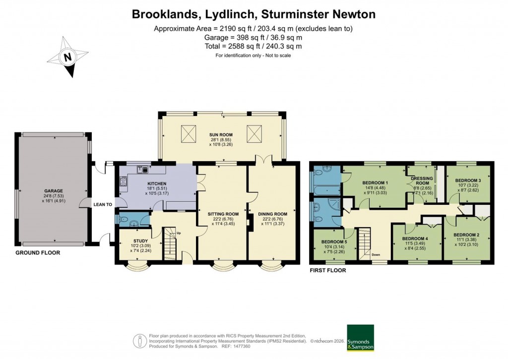 Floorplans For Lydlinch, Sturminster Newton