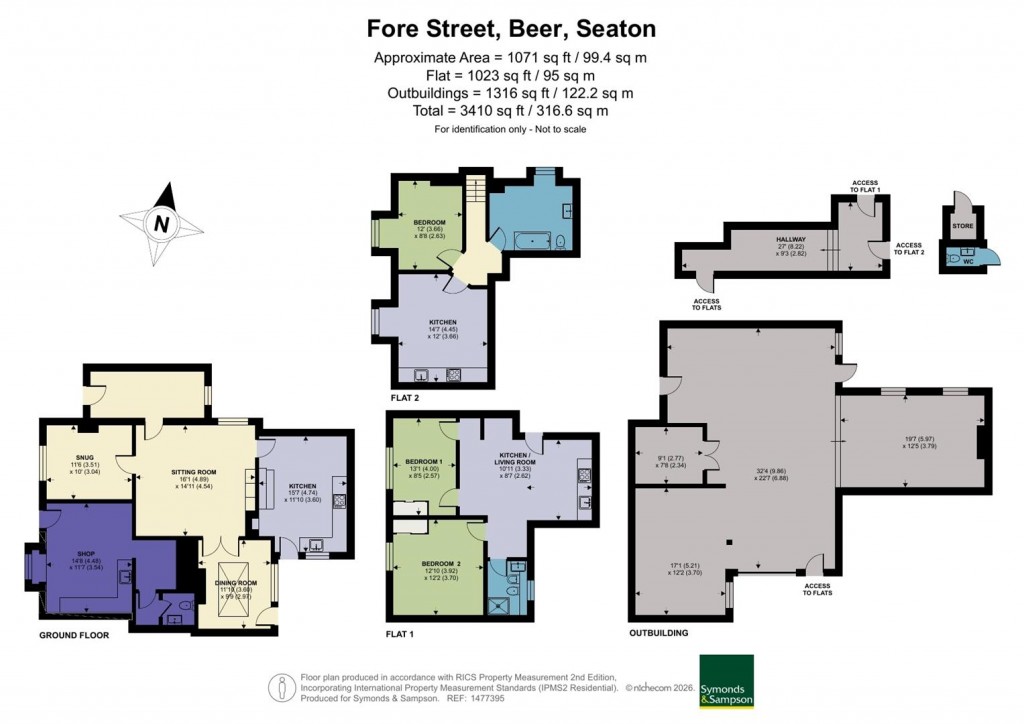 Floorplans For Fore Street, Beer, Seaton