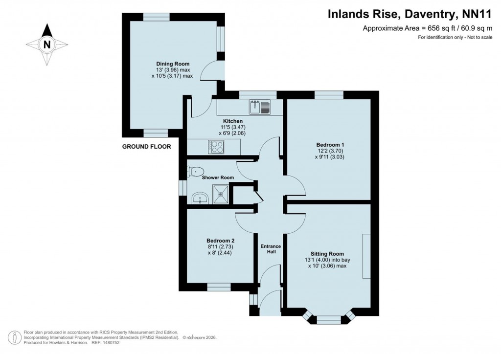 Floorplans For Inlands Rise, Daventry, NN11