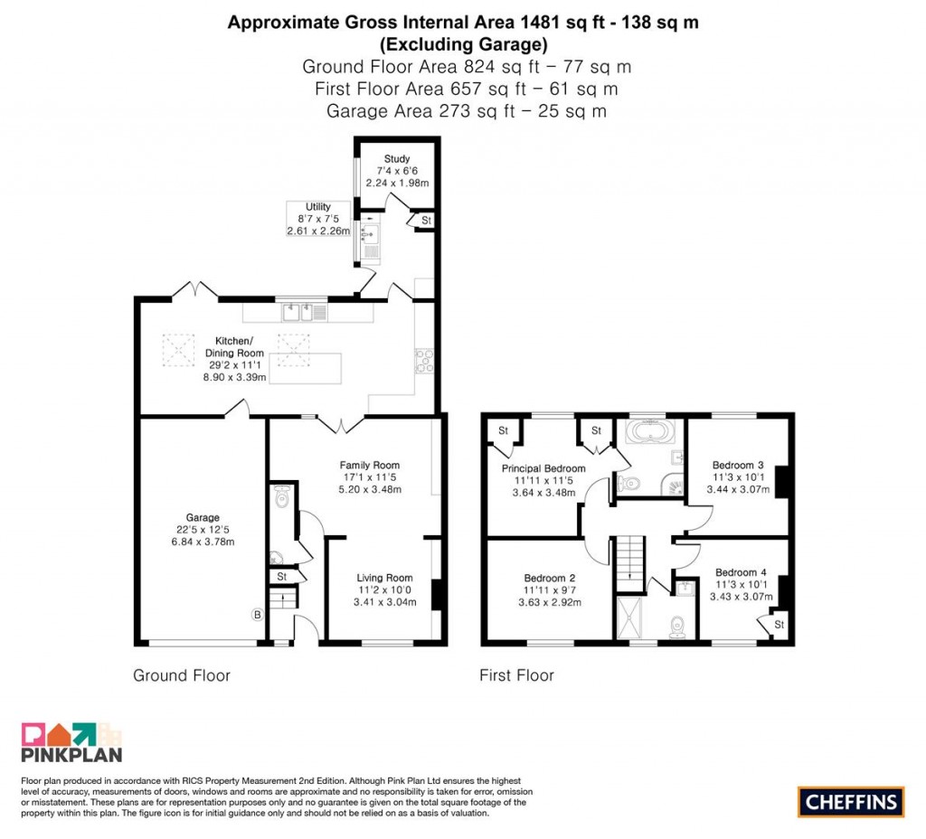 Floorplans For Ely Road, Little Downham, Ely