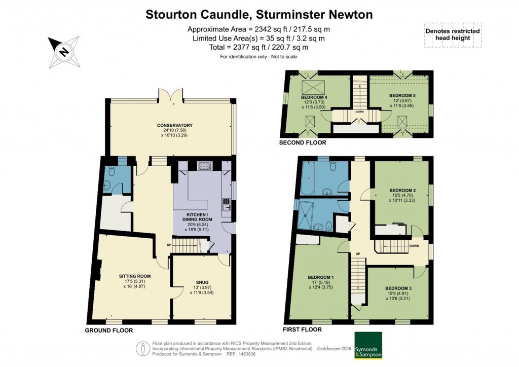 Floorplans For Stourton Caundle, Sturminster Newton, Dorset