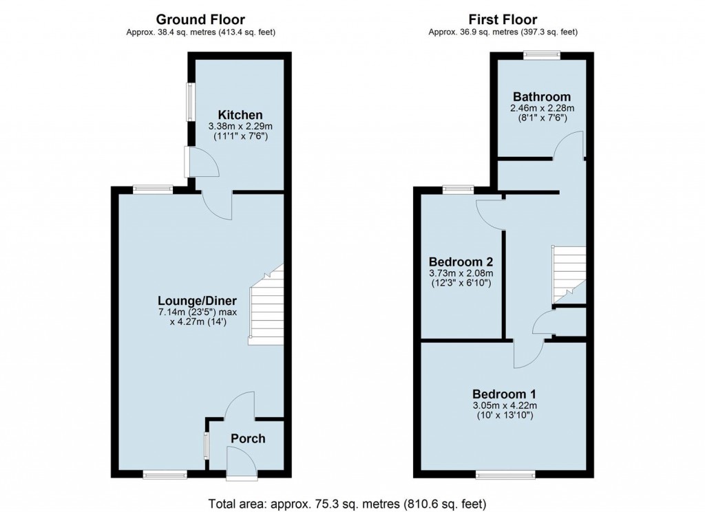 Floorplans For Cyril Street, Northampton, NN1