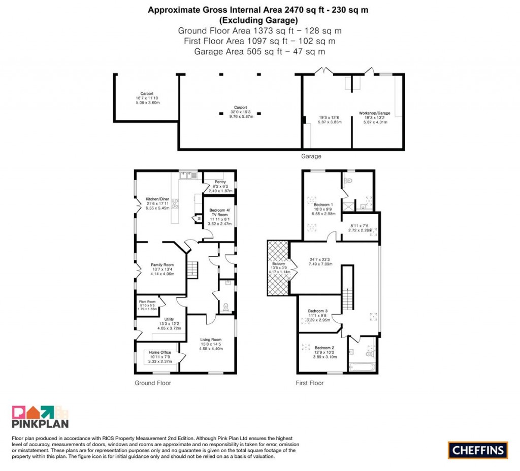Floorplans For Fen End, Over, Cambridge