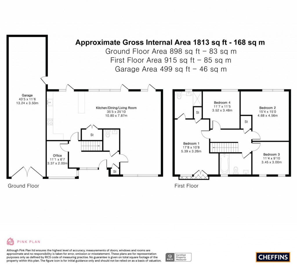 Floorplans For Vicarage Way, Trumpington