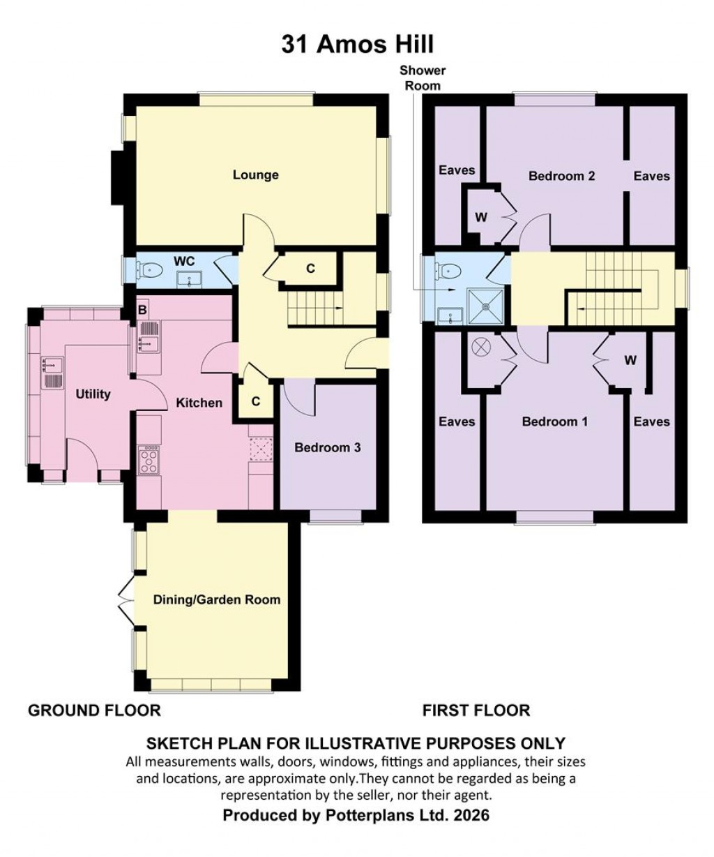 Floorplans For Totland Bay, Isle of Wight
