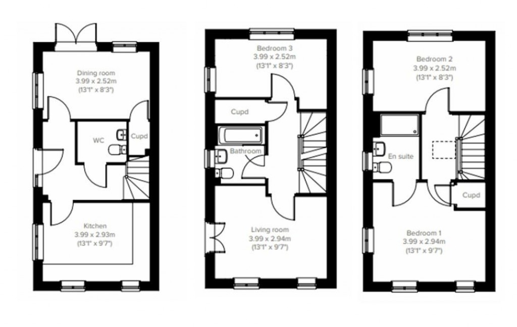 Floorplans For Encombe Street, Plymstock, Plymouth