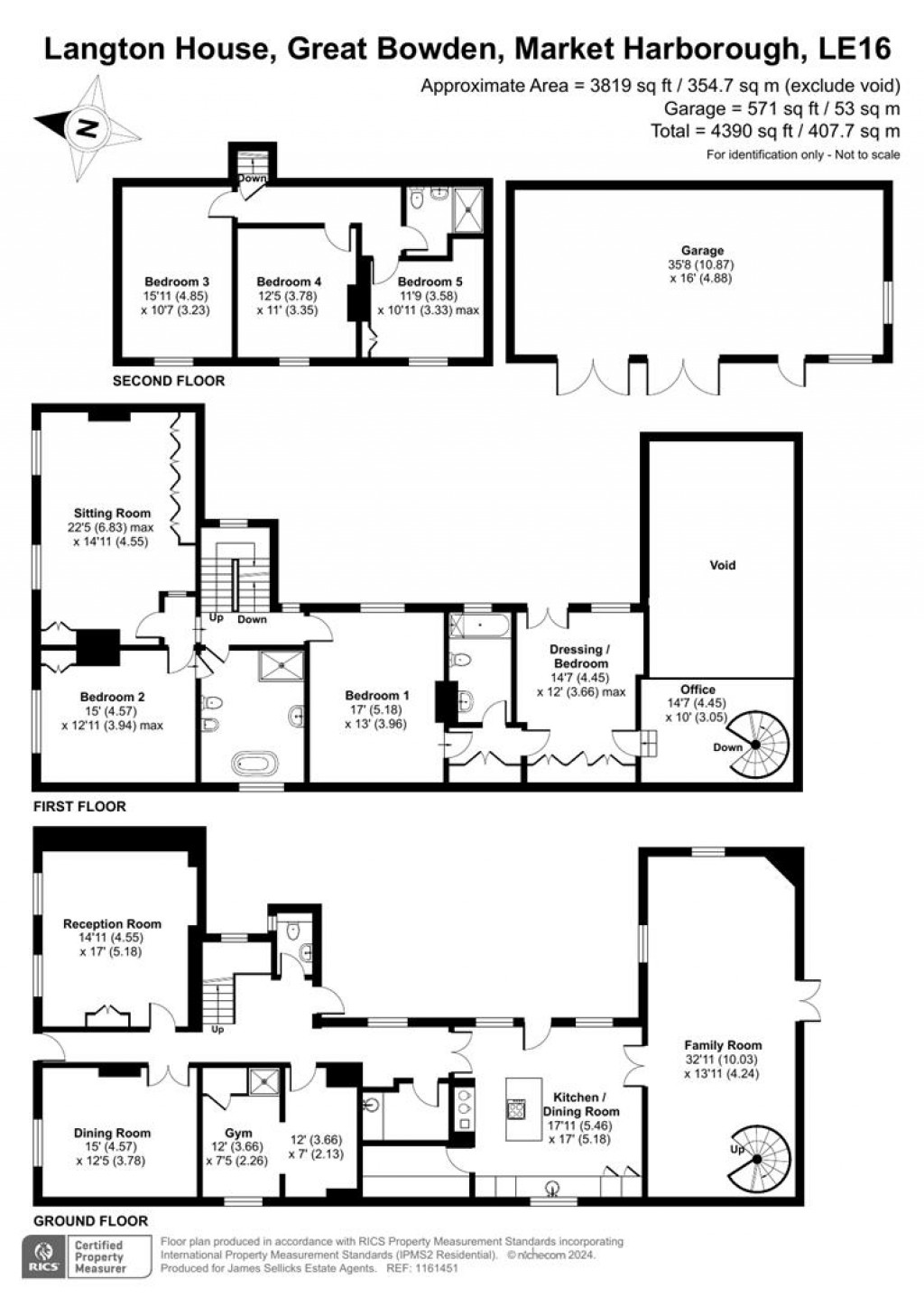 Floorplans For Langton House, Great Bowden, Market Harborough