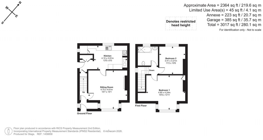 Floorplans For Knowle Lane, Dunster, Minehead