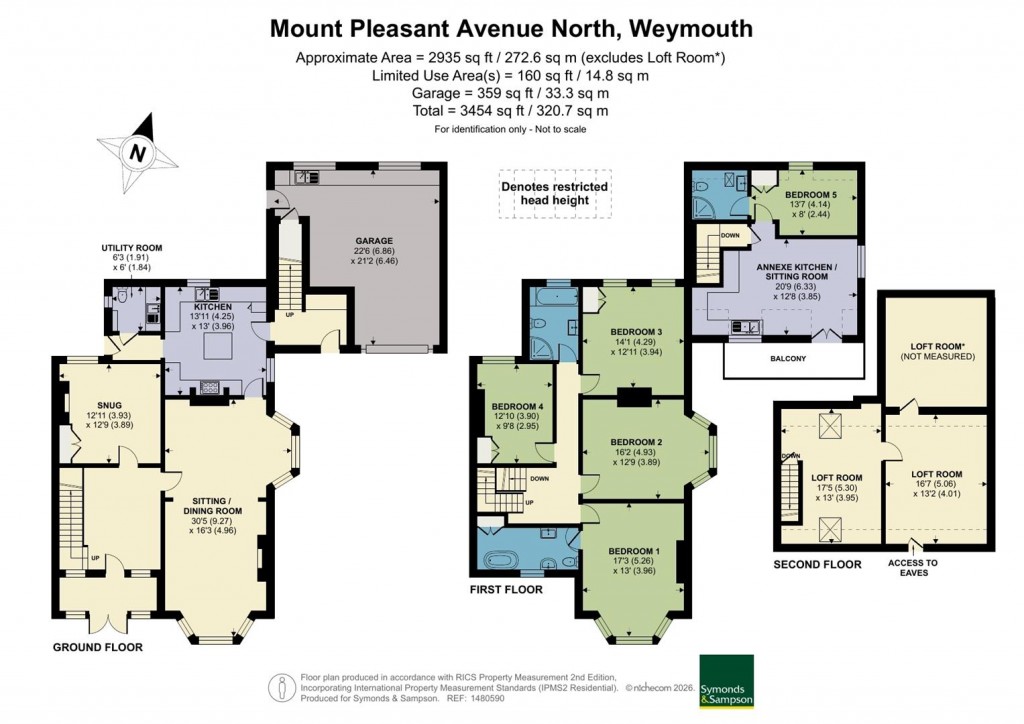 Floorplans For Mount Pleasant Avenue North, Weymouth, Dorset