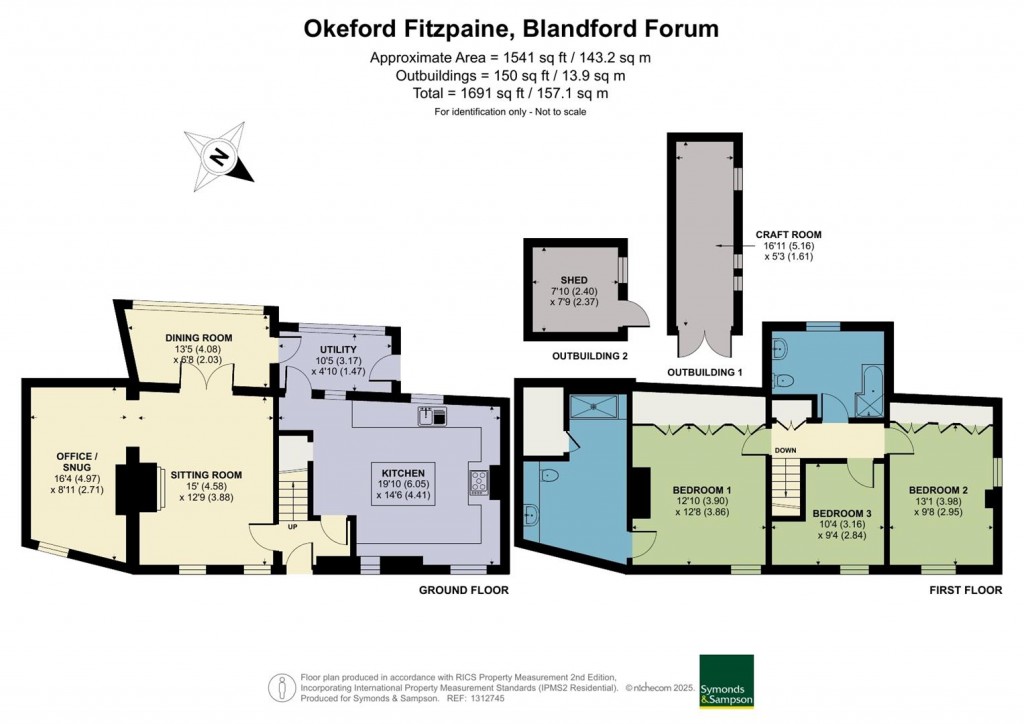 Floorplans For The Cross, Okeford Fitzpaine, Blandford Forum