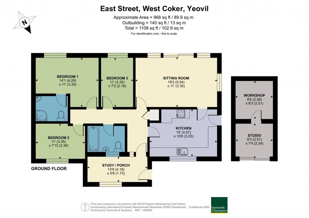 Floorplans For East Street, West Coker, Yeovil