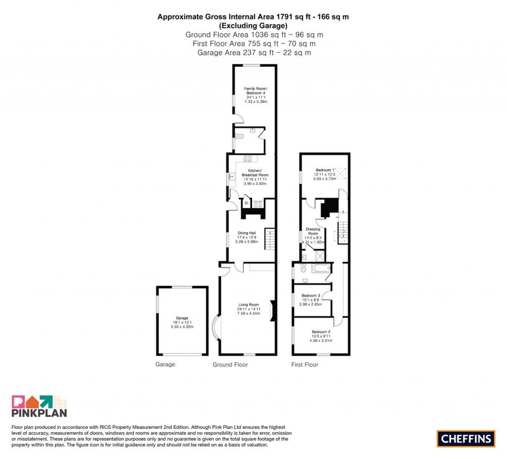 Floorplans For Church Lane, Fulbourn, Cambridge