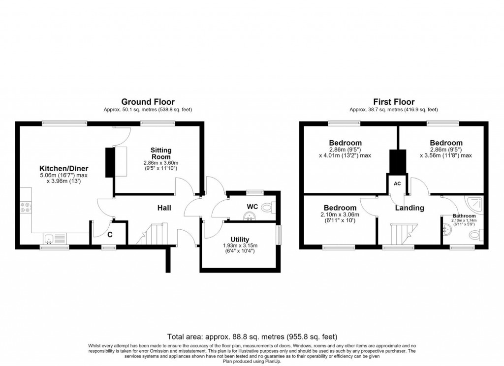 Floorplans For Cross Lanes, Melcombe Bingham, Dorchester