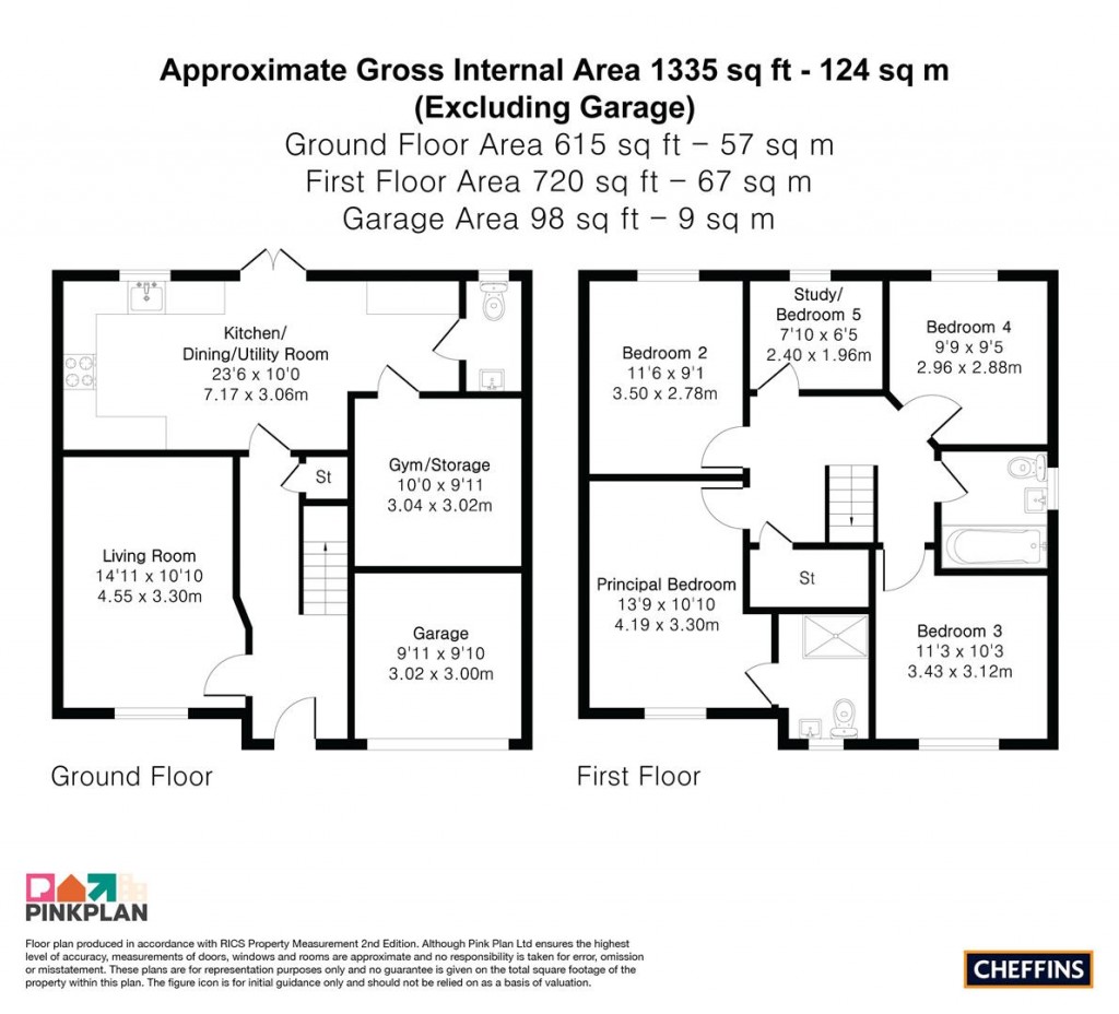 Floorplans For Dutfield Close, Haverhill