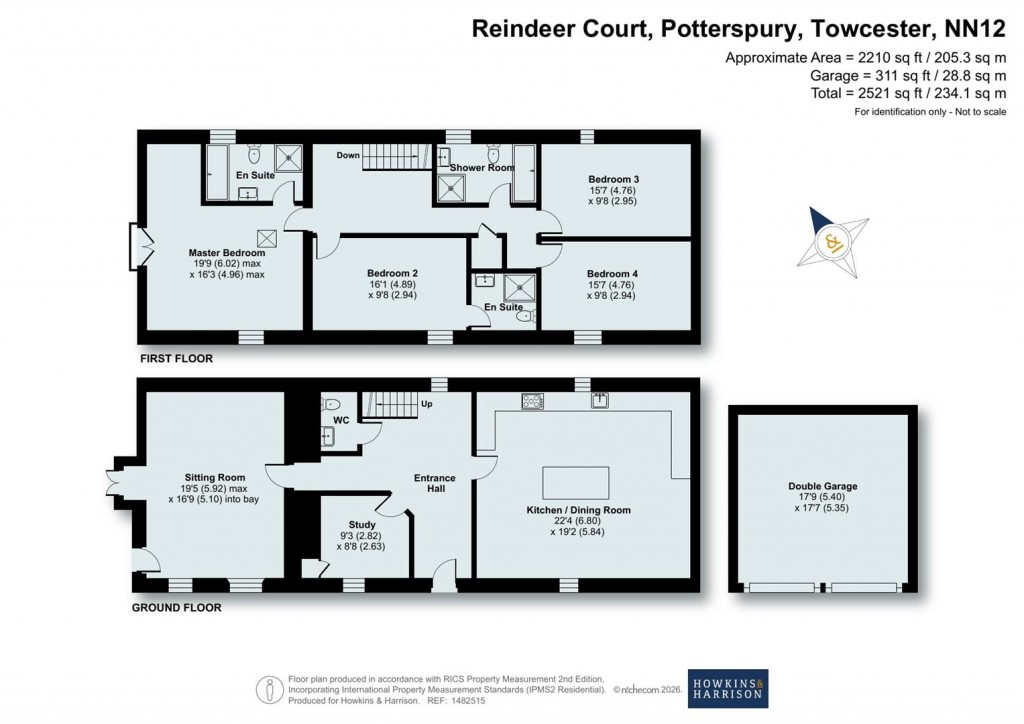 Floorplans For Reindeer Court, Potterspury, NN12