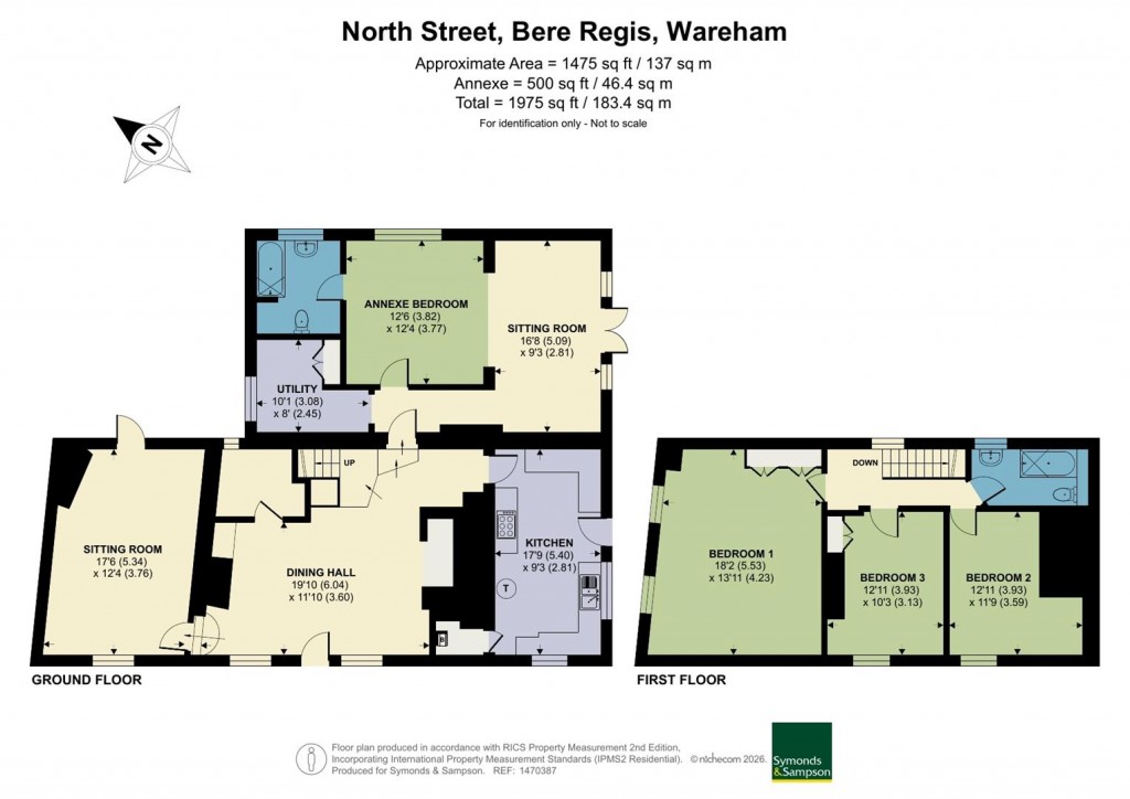 Floorplans For North Street, Bere Regis, Wareham