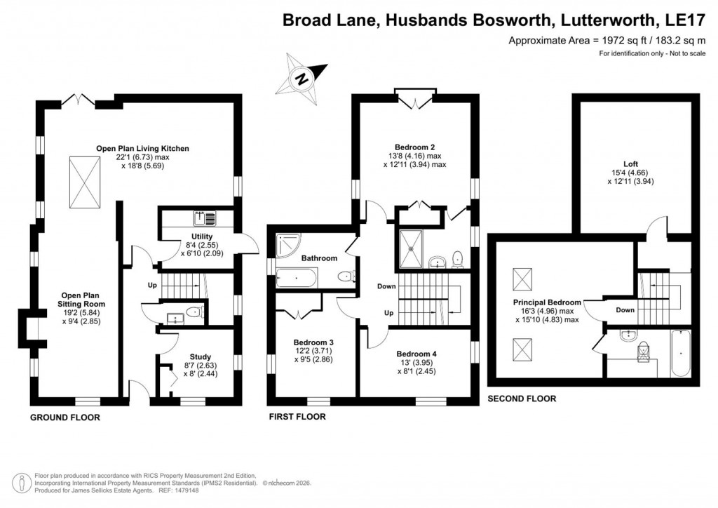 Floorplans For Edgeworth House, Husbands Bosworth, Lutterworth