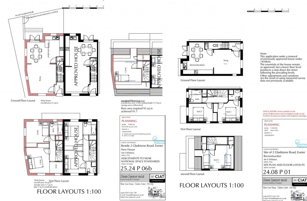 Floorplans For Gladstone Road, Exeter