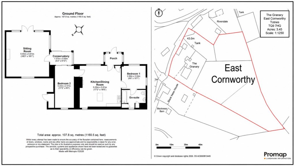 Floorplans For East Cornworthy, Totnes
