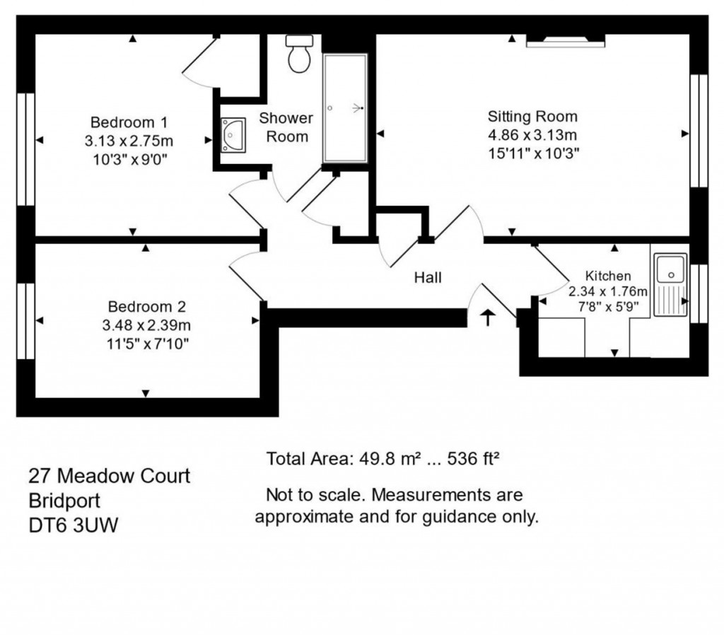 Floorplans For Meadow Court, Bridport