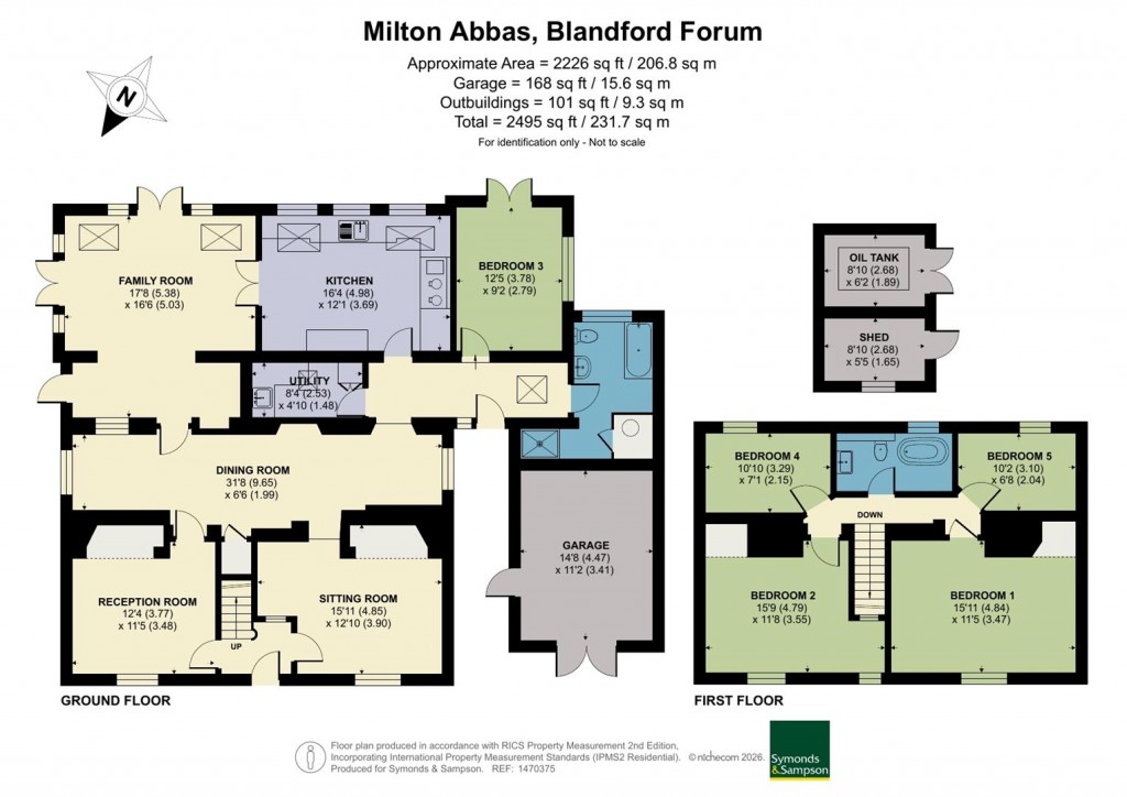 Floorplans For Milton Abbas, Blandford Forum