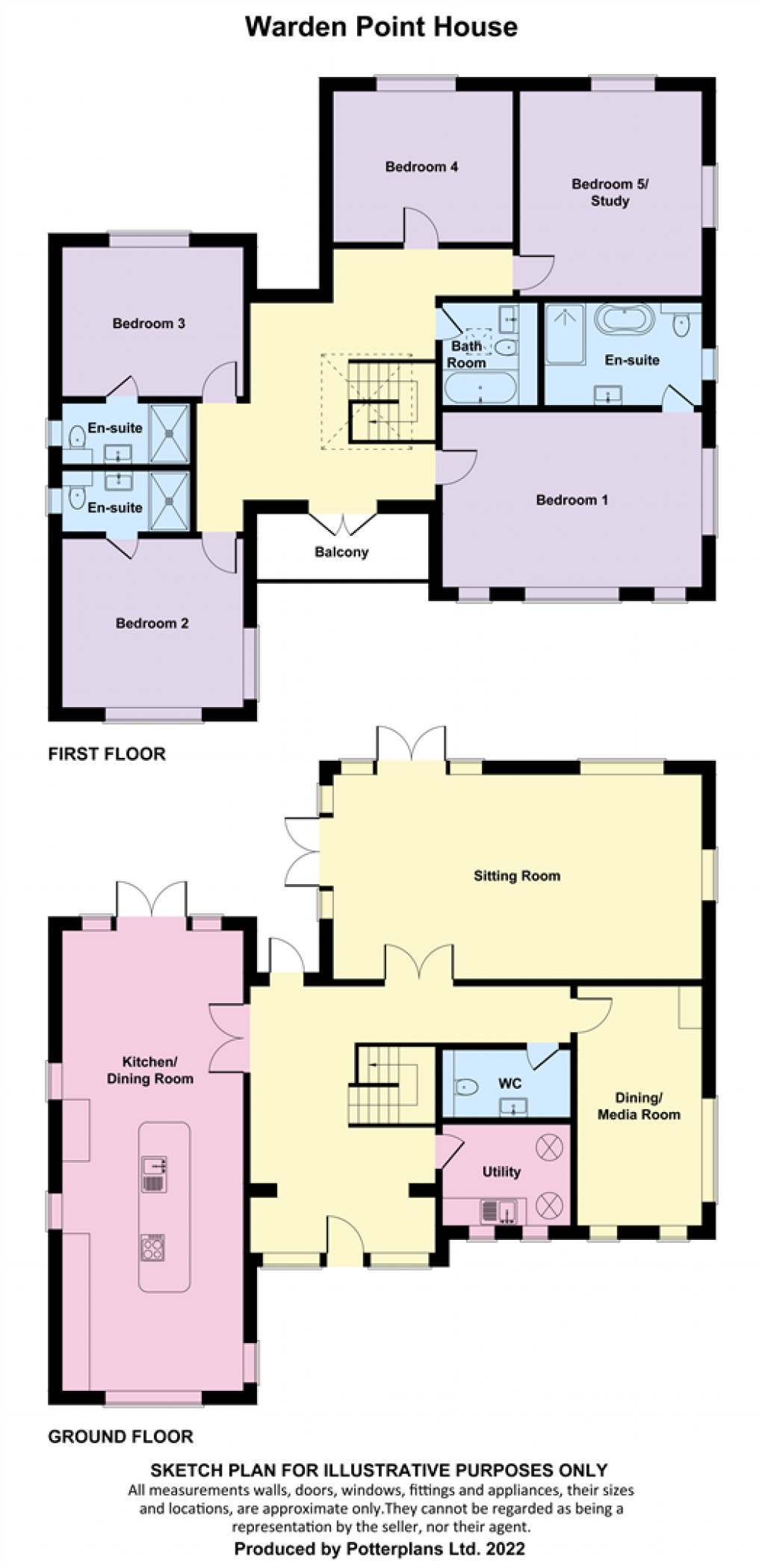 Floorplans For Totland Bay, Isle of Wight