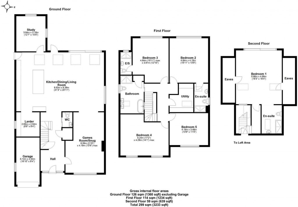 Floorplans For Saxon Way, Saffron Walden