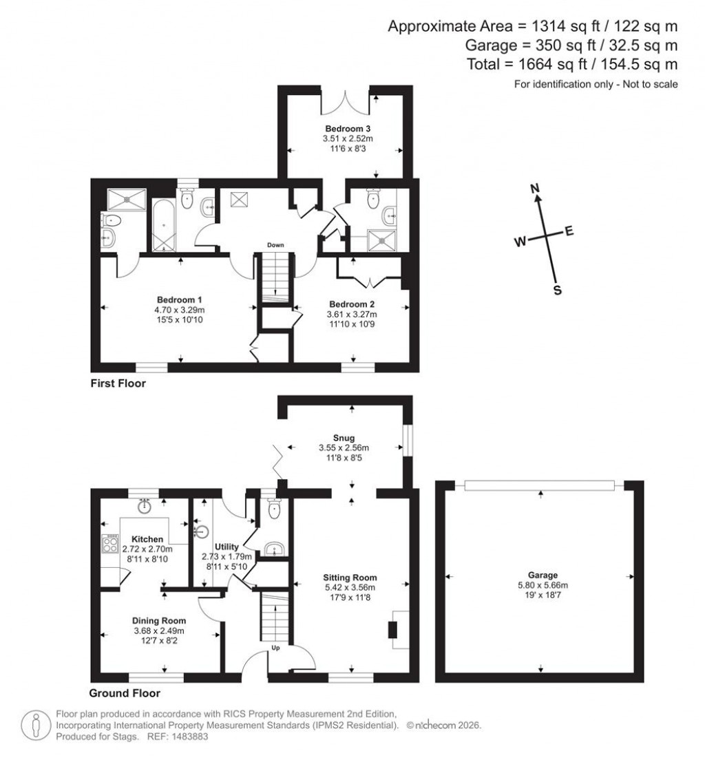 Floorplans For The Walled Garden, West Mead, Bridport