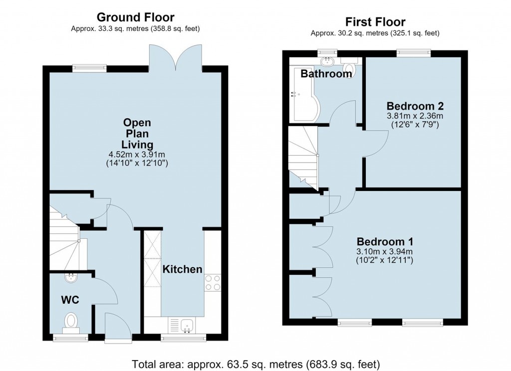 Floorplans For Near Side, Northampton, NN5