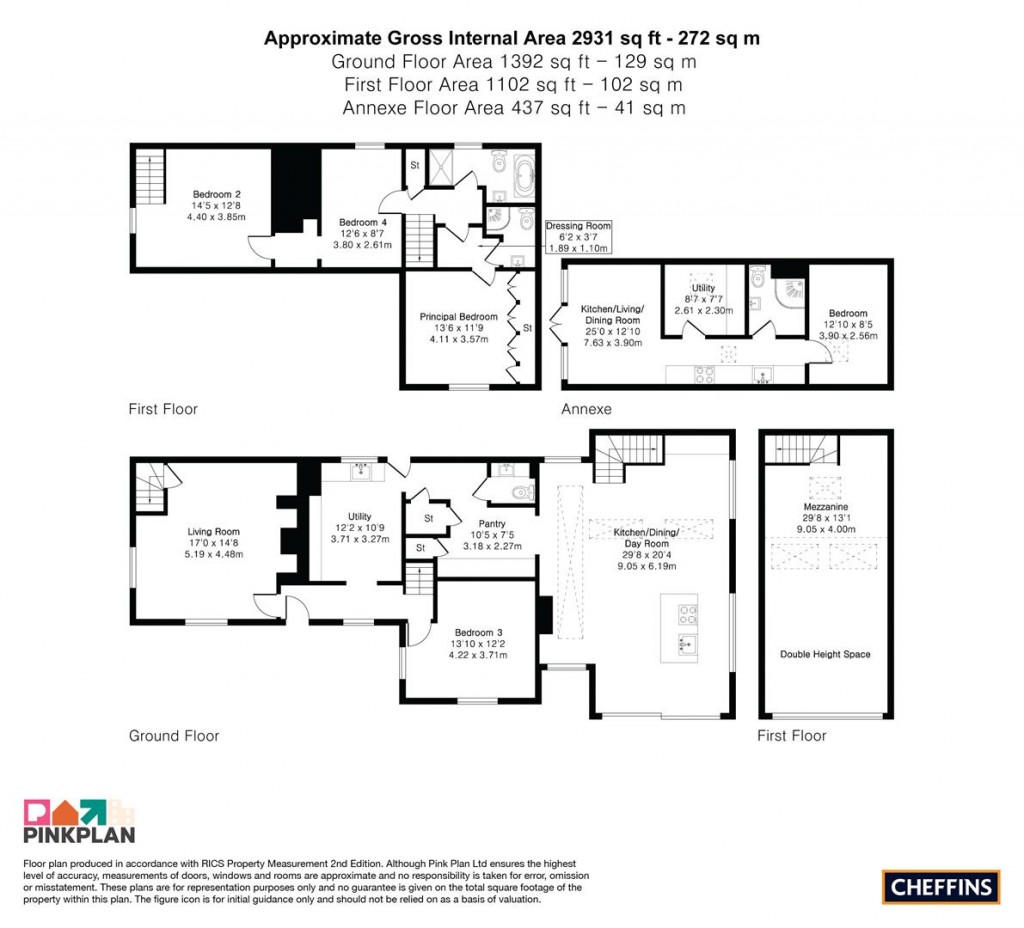 Floorplans For Wimpole Road, Great Eversden, Cambridge