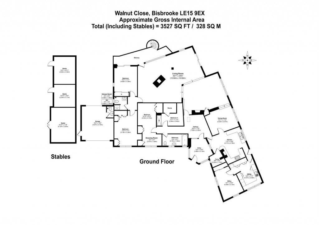 Floorplans For Walnut Close, Bisbrooke, Rutland
