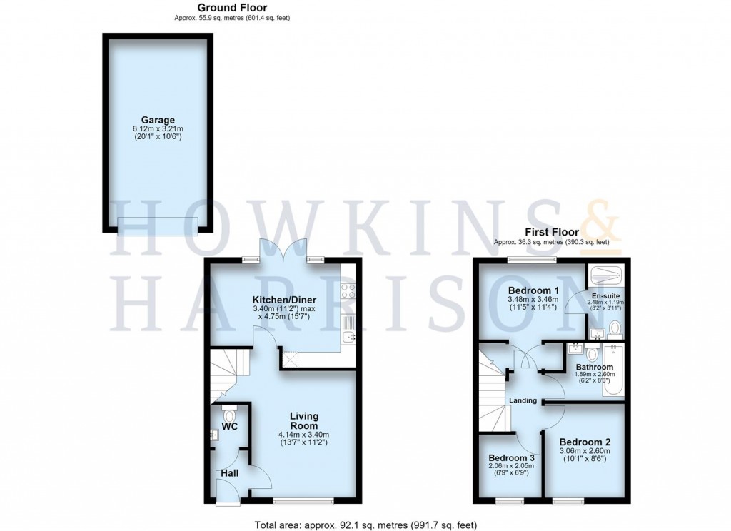 Floorplans For Rushey Close, Ashby-De-La-Zouch, LE65