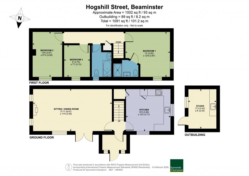 Floorplans For Hogshill Street, Beaminster, Dorset
