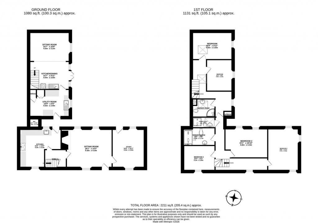 Floorplans For Combpyne Road, Musbury, Axminster
