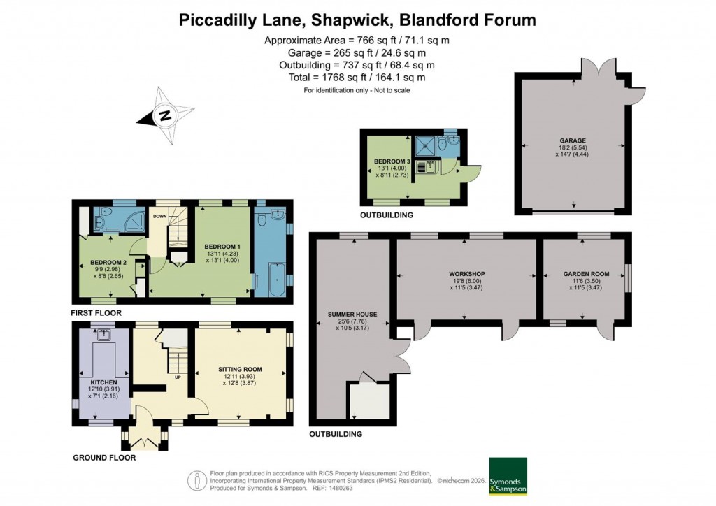 Floorplans For Piccadilly Lane, Shapwick, Blandford Forum