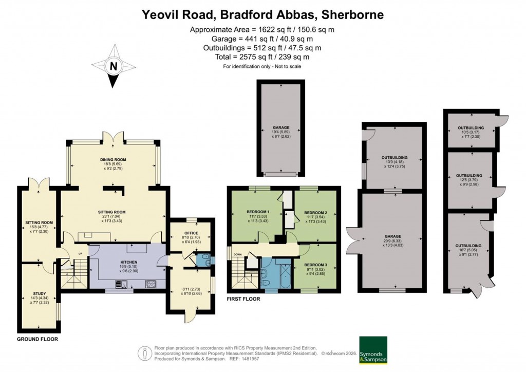 Floorplans For Yeovil Road, Bradford Abbas, Sherborne